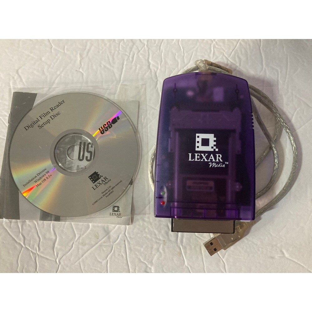 Lexar Digital Film Reader USB PC/MAC RW007-001 Vintage with CD